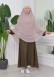 Chiffon Hijab Ready Made Veiled Practical Scarf 3 Layer - Cover Souffle 827 açık kahve