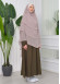 Chiffon Hijab Ready Made Veiled Practical Scarf 3 Layer - Cover Souffle 827 açık kahve