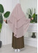 Chiffon Hijab Ready Made Veiled Practical Scarf 3 Layer - Cover Souffle 827 açık kahve