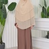 حجاب  شيفون 3 طبقات - درع 827 tahini