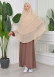 حجاب  شيفون 3 طبقات - درع 827 tahini
