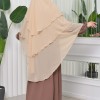 حجاب  شيفون 3 طبقات - درع 827 tahini