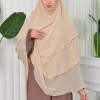حجاب  شيفون 3 طبقات - درع 827 tahini
