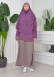 Şifon Şal Hazır Peçeli Pratik Eşarp Tesettür Hijab 3 Katman - Örtüsü Sufle 827 - Lavanta