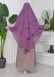 Chiffon Hijab Ready Made Veiled Practical Scarf 3 Layer - Cover Souffle 827 Lavanta