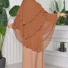 حجاب  شيفون 3 طبقات - درع 827 taba