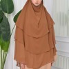 حجاب  شيفون 3 طبقات - درع 827 taba