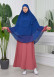 Chiffon Hijab Ready Made Veiled Practical Scarf 3 Layer - Cover Souffle 827 Koyu Lacivert