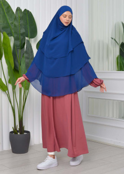 حجاب  شيفون 3 طبقات - درع 827 - بترولي