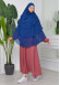 Chiffon Hijab Ready Made Veiled Practical Scarf 3 Layer - Cover Souffle 827 Koyu Lacivert