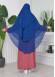 Chiffon Hijab Ready Made Veiled Practical Scarf 3 Layer - Cover Souffle 827 Koyu Lacivert