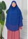 Chiffon Hijab Ready Made Veiled Practical Scarf 3 Layer - Cover Souffle 827 Koyu Lacivert