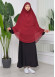 Chiffon Hijab Ready Made Veiled Practical Scarf 3 Layer - Cover Souffle 827 Bordo