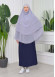 Chiffon Hijab Ready Made Veiled Practical Scarf 3 Layer - Cover Souffle 827 Gri