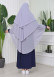 Chiffon Hijab Ready Made Veiled Practical Scarf 3 Layer - Cover Souffle 827 Gri