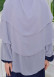 Chiffon Hijab Ready Made Veiled Practical Scarf 3 Layer - Cover Souffle 827 Gri