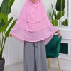 حجاب  شيفون 3 طبقات - درع 827 Açık Pembe