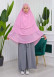 Chiffon Hijab Ready Made Veiled Practical Scarf 3 Layer - Cover Souffle 827 Açık Pembe
