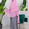 حجاب  شيفون 3 طبقات - درع 827 Açık Pembe