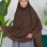 3-lagiger Chiffon Khimar (Scharia-Schild) 827 - Dunkelbraun
