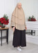 Chiffon Hijab Ready Made Veiled Practical Scarf 3 Layer - Cover Souffle 827 Bej