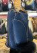 Elegant Leather Backpack - 969 - deep blue