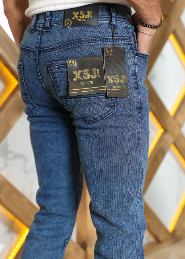 Slim Fit Erkek Jean Pantolon kod 2000 - Mavi