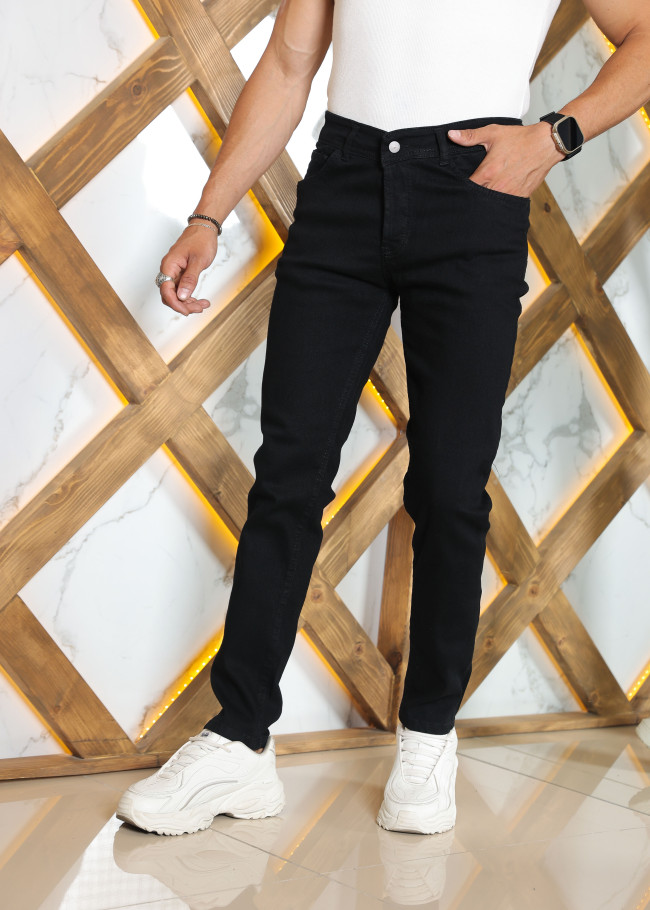 Slim Fit Men Jeans kod 2001 - black