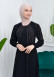 Stone Embroidered Veiling Abaya Evening Dress 634 Siyah