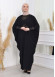 Stone Embroidered Bat Hijab Evening Dress 638 Siyah