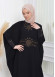 Stone Embroidered Bat Hijab Evening Dress 638 Siyah
