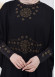 Stone Embroidered Bat Hijab Evening Dress 638 Siyah