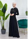 Stone Embroidered Islamic Clothing Evening Dress -Code : 633 - black
