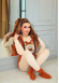 (RABBIT) 4-PIECE WINTER VELVET TRACKSUIT -VEST -T-SHIRT -TROUSERS -SOCKS -1087 taba