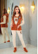 (RABBIT) 4-PIECE WINTER VELVET TRACKSUIT -VEST -T-SHIRT -TROUSERS -SOCKS -1087 taba