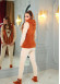 (RABBIT) 4-PIECE WINTER VELVET TRACKSUIT -VEST -T-SHIRT -TROUSERS -SOCKS -1087 taba