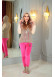 (RABBIT) 4-PIECE WINTER VELVET TRACKSUIT -VEST -T-SHIRT -TROUSERS -SOCKS -1087 - beige