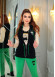 (RABBIT) 4-PIECE WINTER VELVET TRACKSUIT -VEST -T-SHIRT -TROUSERS -SOCKS -1087 Siyah