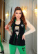 (RABBIT) 4-PIECE WINTER VELVET TRACKSUIT -VEST -T-SHIRT -TROUSERS -SOCKS -1087 Siyah