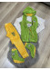 (RABBIT) 4-PIECE WINTER VELVET TRACKSUIT -VEST -T-SHIRT -TROUSERS -SOCKS -1087 - pea