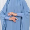 سدال شرعي قطعتين قماش المدينة أكمام ليكرا (شرشف , جلباب شرعي) 822 Bebe Mavi