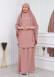 ISLAMIC WEARING Hijab 2Pieces Madine LIGRA Sleeve 822 - powder pink/ dusty pink