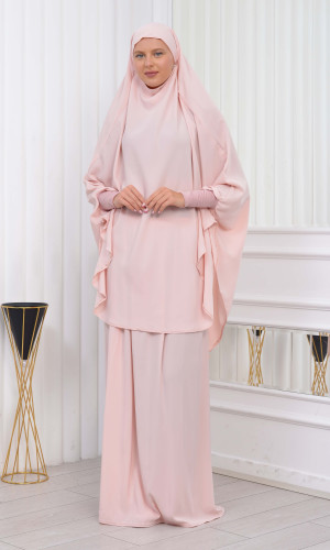 سدال شرعي قطعتين قماش المدينة أكمام ليكرا (شرشف , جلباب شرعي) 822 - سومو