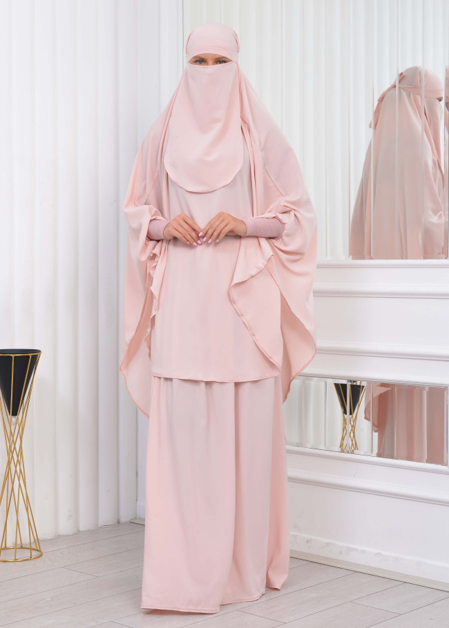 ISLAMIC WEARING Hijab 2Pieces Madine LIGRA Sleeve 822 somon
