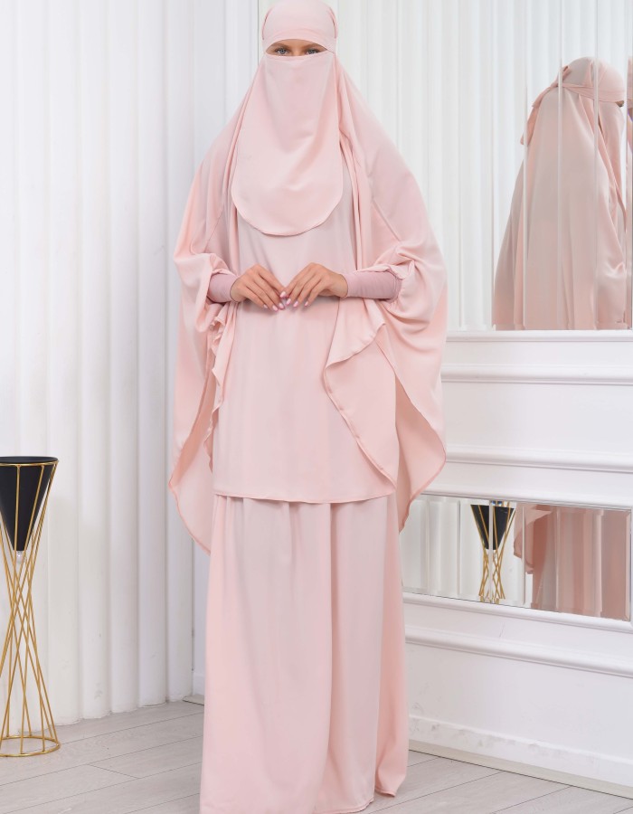 ISLAMIC WEARING Hijab 2Pieces Madine LIGRA Sleeve 822 - salmon