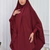 سدال شرعي قطعتين قماش المدينة أكمام ليكرا (شرشف , جلباب شرعي) 822 Bordo