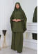 ISLAMIC WEARING Hijab 2Pieces Madine LIGRA Sleeve 822 - khaki