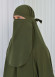 ISLAMIC WEARING Hijab 2Pieces Madine LIGRA Sleeve 822 Haki