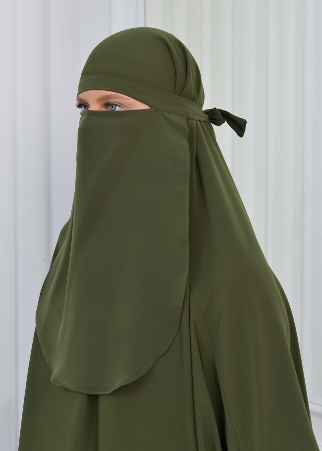 ISLAMIC WEARING Hijab 2Pieces Madine LIGRA Sleeve 822 Haki
