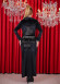 Product Name: Soft Velvet Kimono Set with Fur Details - 7016 - black